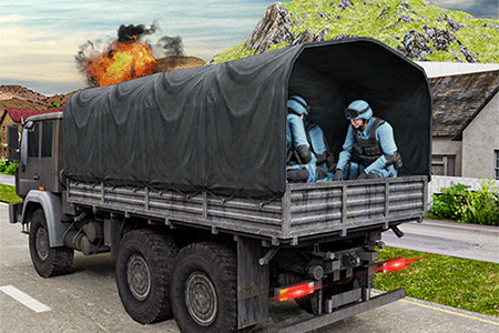 Army Machine Transporter Truck