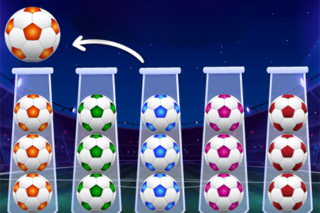 Jeu Ball Sort Soccer