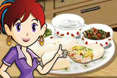Jeu Cuisine de Sara Burritos au poulet