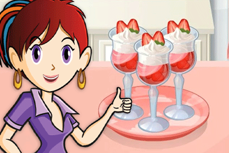 Jeu Cuisine de Sara Parfait aux Fraises